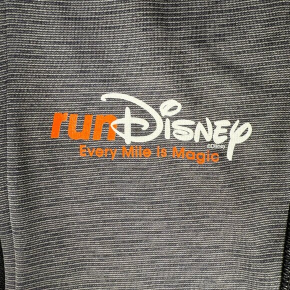 Disney Parks Run Disney Every Mile is Magic Race Jacket Black Grey Adult M Zip - Picture 2 of 9